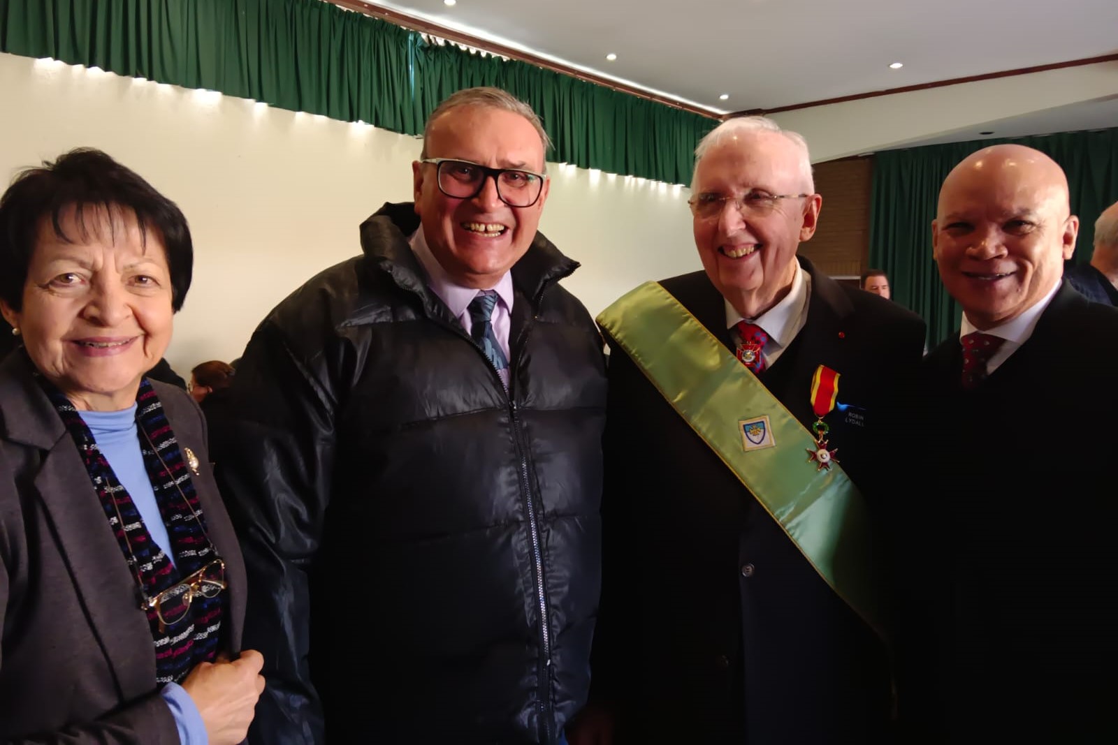 Mrs Rosa Calaca (Director of Catholic Schools Office Gauteng), Mr Andre Oosthuysen (Executive Head at St Benedict_s), Mr Robin Lydall, Dr Deon Oerson (Executive Head at Holy Rosary School)